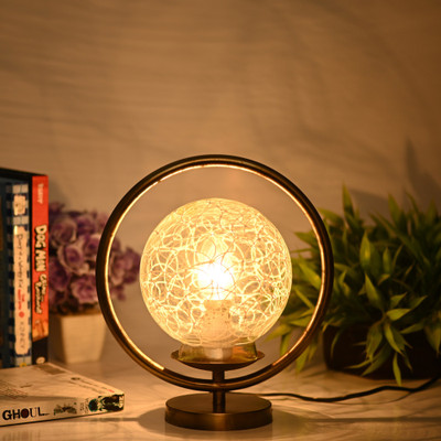 AFAST Designer Lighting Effects Round Table Lamp Table Lamp(26 cm, White)