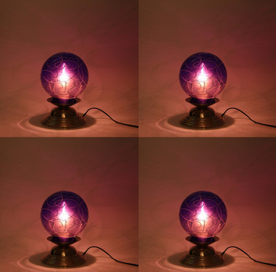 AFAST Magic Globe Table Lamp For Designer Lighting Effect, LED Compatible, (Pack Of 4) Table Lamp(21.5 cm, Blue)