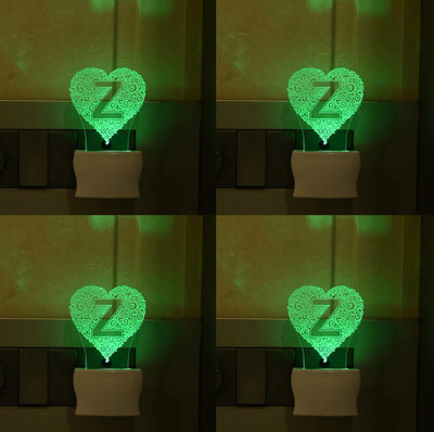 1st Time 3D Illusion Effect Dill Alphabet (Z) Night Lamp(10 cm, Multicolor)