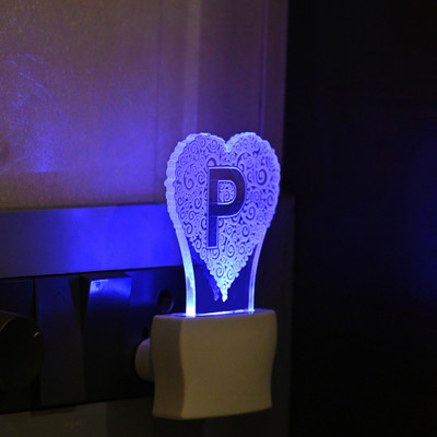 Somil 3D Illusion Effect Dill (P) Comes With Multicolor LED Night Lamp ::Pack Of 4 Night Lamp(10 cm, Multicolor)