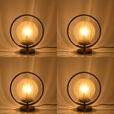 AFAST Designer Lighting Effects Round Table Lamp, (Pack Of 4) Table Lamp(26 cm, White)