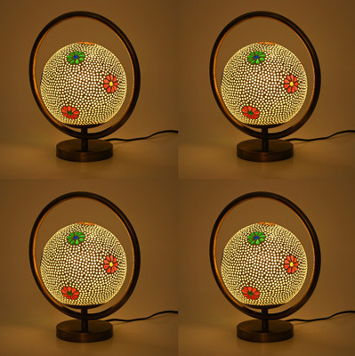 AFAST Mosaic Table Lamp With Designer Lighting Effects, (Pack Of 4) Table Lamp(26 cm, Multicolor)
