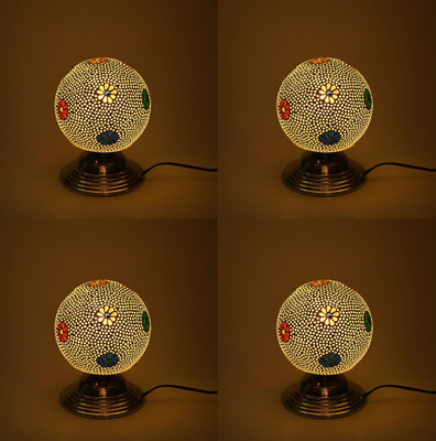 AFAST Magic Globe Mosaic Table Lamp For Lighting Effect, LED Compatible, (Pack Of 4) Table Lamp(21.5 cm, Multicolor)