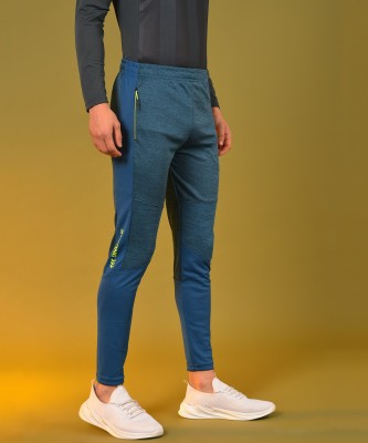 CAMPUS SUTRA Self Design Men Blue Track Pants