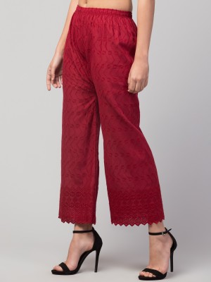 ABNF Regular Fit Women Red Trousers