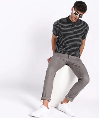 Blends Trendz Slim Fit Men Grey Trousers
