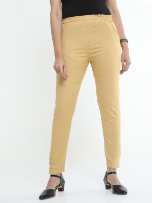 wear affair Regular Fit Women Beige Trousers