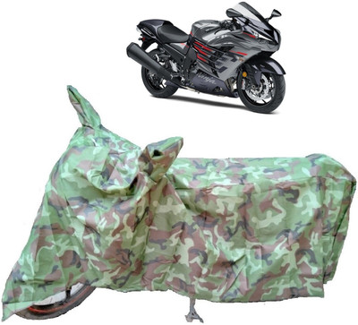 AutoKick Two Wheeler Cover for Kawasaki(Ninja ZX 14R, Green)