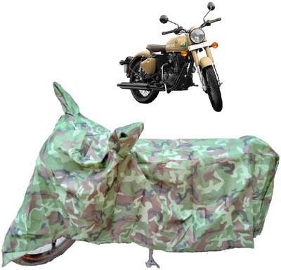 AutoKick Two Wheeler Cover for Royal Enfield(Classic 350 Signals, Green)