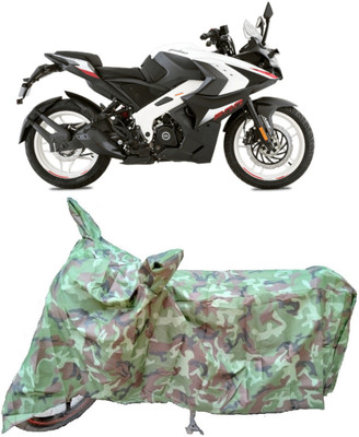 AutoKick Two Wheeler Cover for Bajaj(Pulsar RS 200, Green)