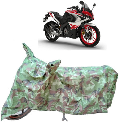 AutoKick Two Wheeler Cover for Bajaj(Pulsar RS200 BS6, Green)