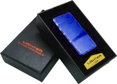 play run ™ Touch Sensor Electronic Lighter Dual Arc Technology Premium Body Glossy Design Cigarette Lighter(Blue)