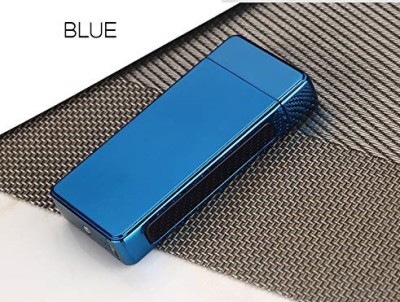 Gabbar ™Premium Electric Double ARC Plasma USB Rechargeable Windproof Flameless Blue USB Rechargeable Lighter Cigarette Lighter(Blue)