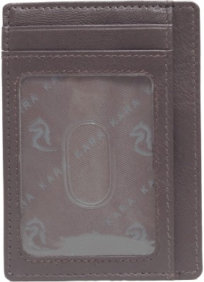 KARA Men & Women Casual, Ethnic, Evening/Party, Formal, Travel, Trendy Tan Genuine Leather Card Holder(4 Card Slots)