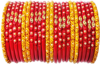 Anshi Creations Lac Bangle Set(Pack of 24)