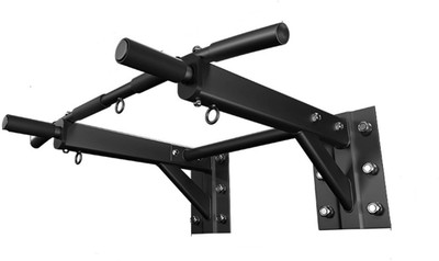 muscles & mind gym equipments Wall mounted Horizontal Bar Chin up Pull up Bar with Hooks Chin-up Bar(Black)