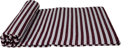 Tharunsha Elite Striped Single AC Blanket for  Mild Winter(Cotton, Maroon)
