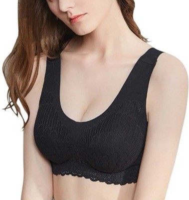 zabiya couture New bralette bra Women Bralette Lightly Padded Bra(Black)