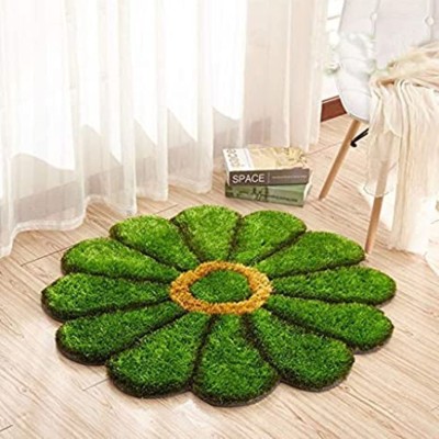 SPA Furnishing Green Polyester Area Rug(5 ft,  X 5 ft, Circle)