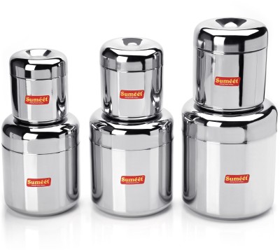 Sumeet Steel Utility Container  - 320 ml, 500 ml, 650 ml, 950 ml, 1150 ml, 1600 ml(Pack of 6, Silver)