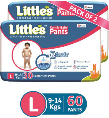 Little’s Comfy Baby Pants Diapers with Wetness Indicator and 12 hours Absorption | Large – L