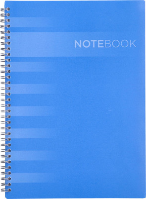 NAVNEET PP Wiro Bound for School or College Project work & Office use. A4 Notebook Single Line 160 Pages(Blue)