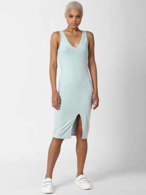 FOREVER 21 Women A-line Blue Dress