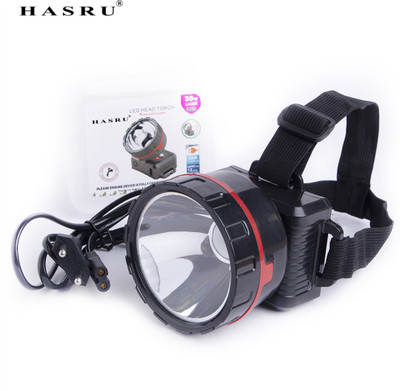HASRU RECHARGEABLE HEAD LIGHT Torch Power single LED lamp headlight adjustment design 2 hrs Torch Emergency Light(Multicolor)