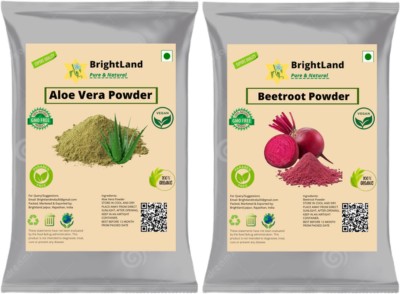 Brightland Combo of skin care 50gm Beetroot powder, 50gm Aloe vera powder(100 g)