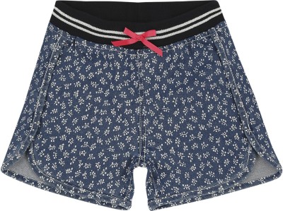 Highstar Short For Girls Casual Printed Cotton Blend(Blue, Pack of 1)