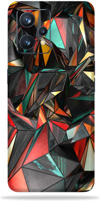OggyBaba Realme 9 Pro 5G Mobile Skin(Red Polygon Multicolor Skin With Ultra Matte Finish)