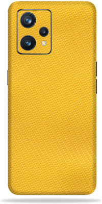 OggyBaba Realme 9 Pro 5G Mobile Skin(Yellow Carbon Fiber Skin With Ultra Matte Finish)