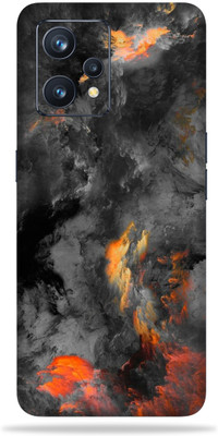 OggyBaba Realme 9 Pro 5G Mobile Skin(Black Clouds Multicolor Skin With Ultra Matte Finish)