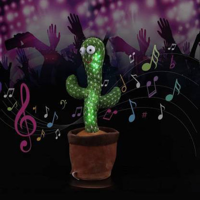 MECKWELL Dancing cactus Toy Talking Repeat Singing Sunny kactus Toy 120 Songs for Baby(Green)