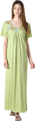 ABACADA'S GAJAB Women Nighty(Green)