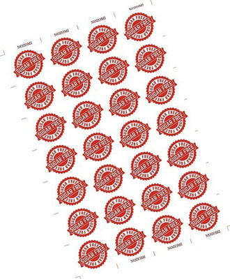 NOZOMI SUGAR FREE STICKER LABEL IN RED FOR USE IN , BAKERIES Self adhesive Paper Label(Red)
