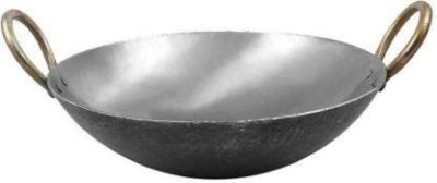 Diktmark Non- Stick Iron Kadai Deep Frying Pan Cookware Kadhai 8 Inch 30 cm Diam 1 L Cap Kadhai 30 cm diameter 1 L capacity(Iron, Non-stick)