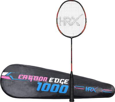 HRX Carbon Edge 1000 Red, Black Strung Badminton Racquet  (Pack of: 1, 82 g)