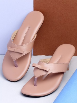 SNEAKERSVILLA New Flat Comfortable & Trendy Casual Sandal For Womens And Girls Women Pink Flats
