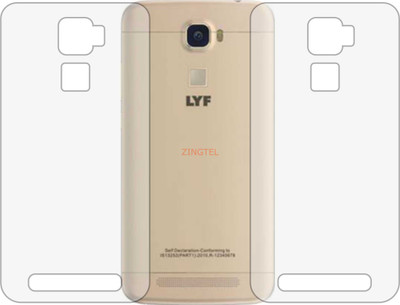 ZINGTEL Back Screen Guard for LYF WATER 9 (LS-5506) (Matte Finish)(Pack of 2)