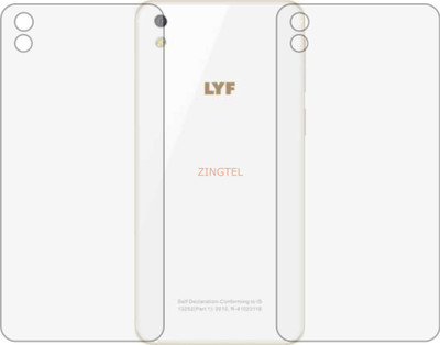 ZINGTEL Back Screen Guard for RELIANCE JIO LYF WATER 8 (Matte Finish)(Pack of 2)