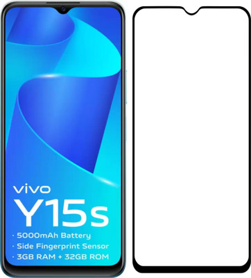 Vatsin Edge To Edge Tempered Glass for ViVO Y15s(Pack of 1)