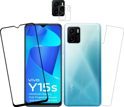 Vatsin Front and Back Tempered Glass for ViVO Y15s(Pack of 3)