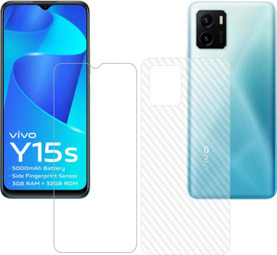 Vatsin Front and Back Tempered Glass for ViVO Y15s(Pack of 2)
