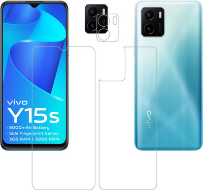 Vatsin Front and Back Tempered Glass for ViVO Y15s(Pack of 3)