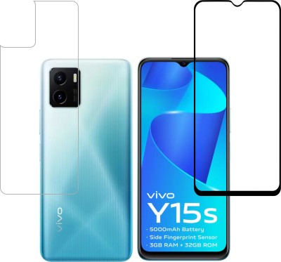 Vatsin Front and Back Tempered Glass for ViVO Y15s(Pack of 2)