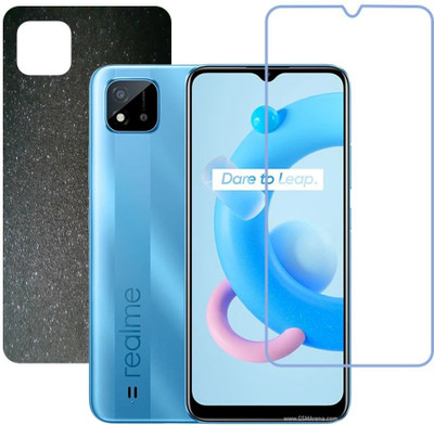 DVTECH Front and Back Tempered Glass for Realme C20(Pack of 1)