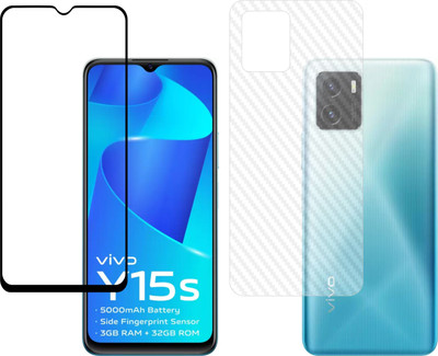 Ten To 11 Front and Back Tempered Glass for ViVO Y15s, ViVO Y15s (Back Carbon Fiber)(Pack of 2)
