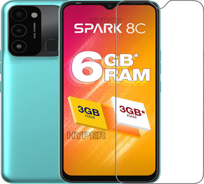 Hyper Tempered Glass Guard for Tecno Spark 8C, Tecno Spark 8C, Tecno Spark 8C(Pack of 1)