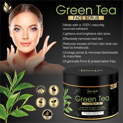 Joonie Green Tea Purifying Face Scrub for Exfoliating & Clarifying Skin Scrub(65 ml)